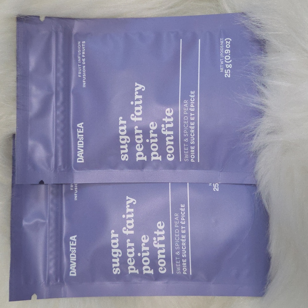 2/$20Sealed Davidstea SUGAR PEAR FAIRY Loose Leaf Tea 2 X 25g Retired Davids Tea
